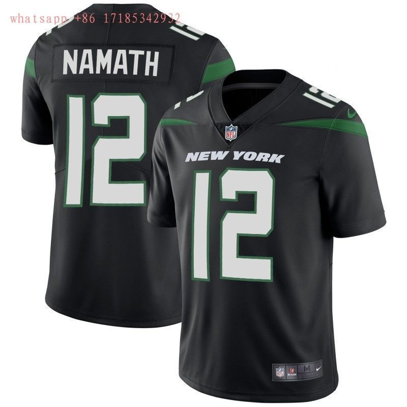 New York Jets Joe Namath 12 Nfl 2020 Black Jersey Jersey