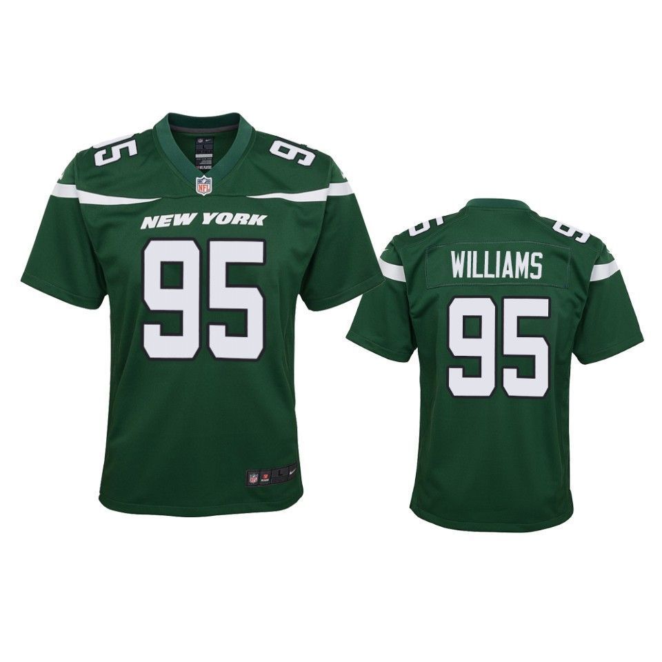 New York Jets Quinnen Williams 2019 Nfl Draft Green Game Youth Jersey