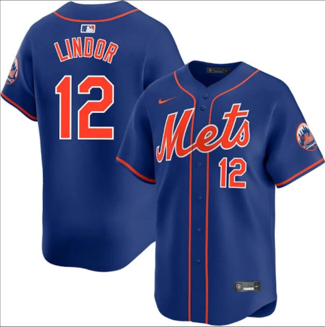 New York Mets #12 Francisco Lindor Jersey Stitched Blue