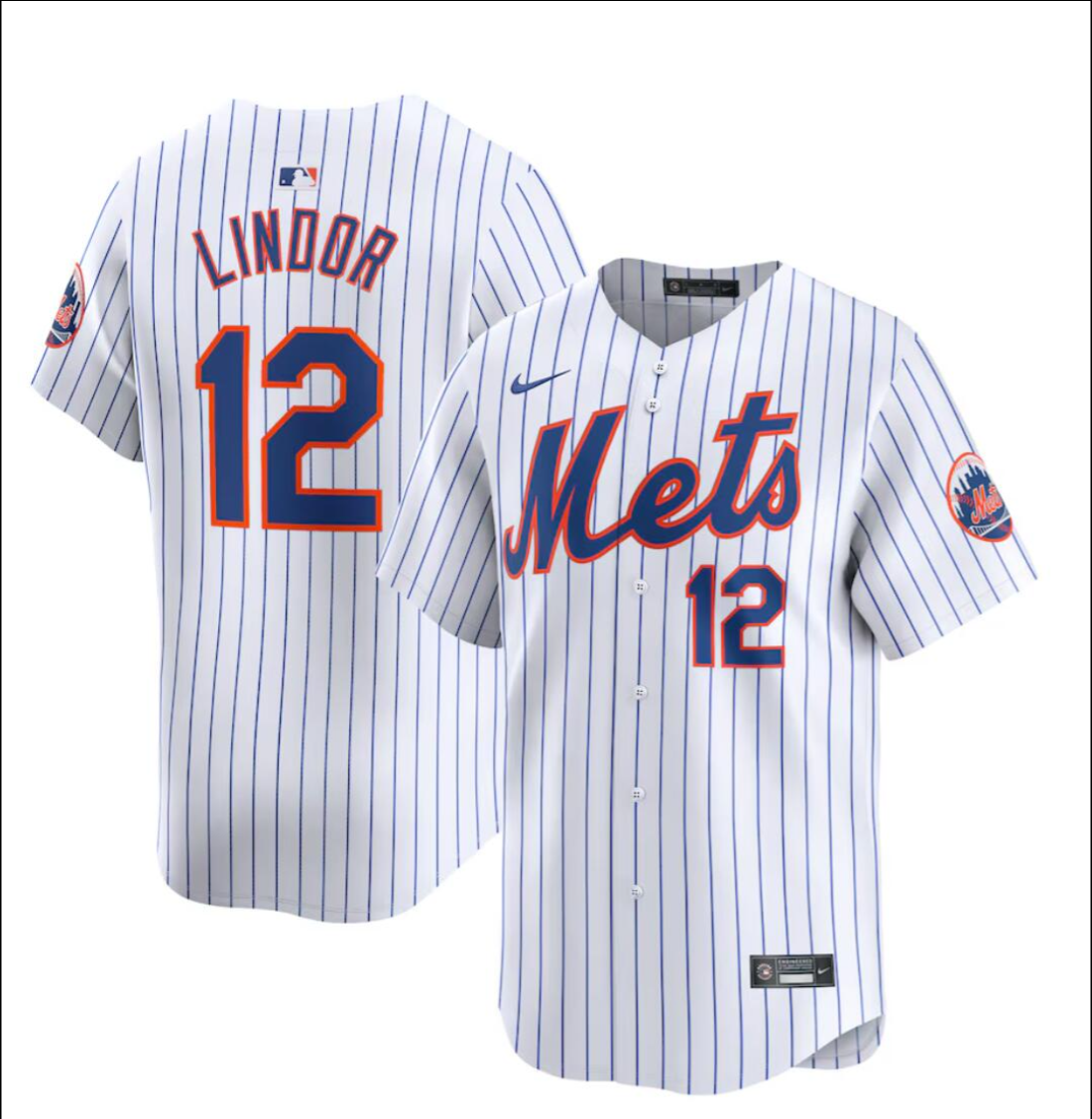 New York Mets #12 Francisco Lindor Jersey Stitched White