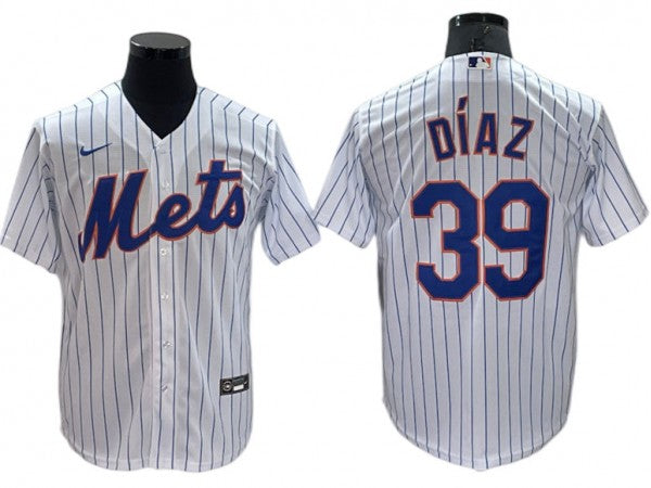 New York Mets #39 Edwin Daz White Home Jersey