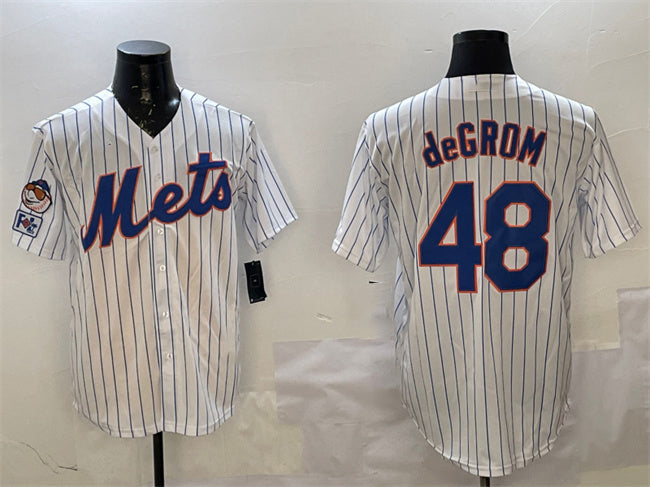 New York Mets #48 Jacob DeGrom White 2025 Spring Training Cool Base Stitched Bas