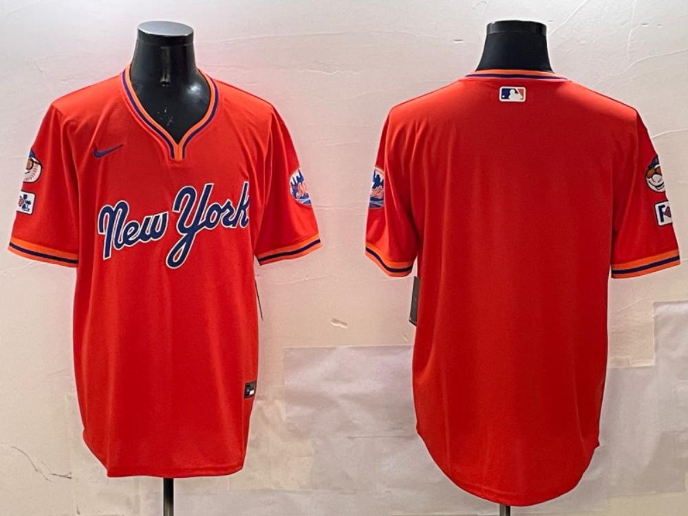 New York Mets Team Orange Throwback Fashion Jersey