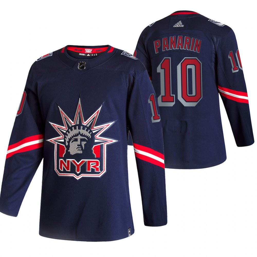 New York Rangers 10 Artemi Panarin Navy Mens Adidas 2020 21 Reverse Retro Alternate Nhl Jersey