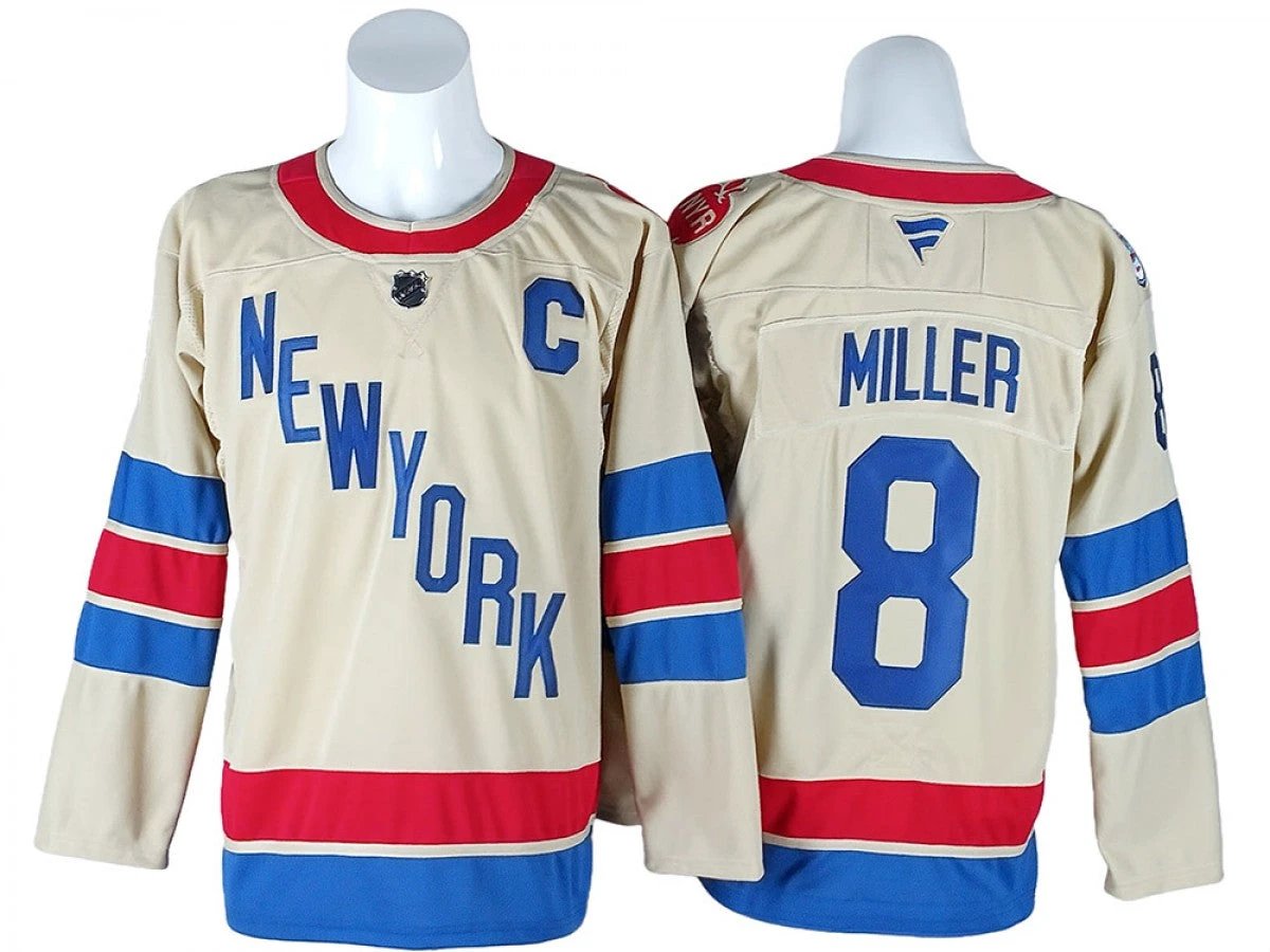 New York Rangers #8 J.T. Miller Beige 2026 NHL Winter Classic Jersey