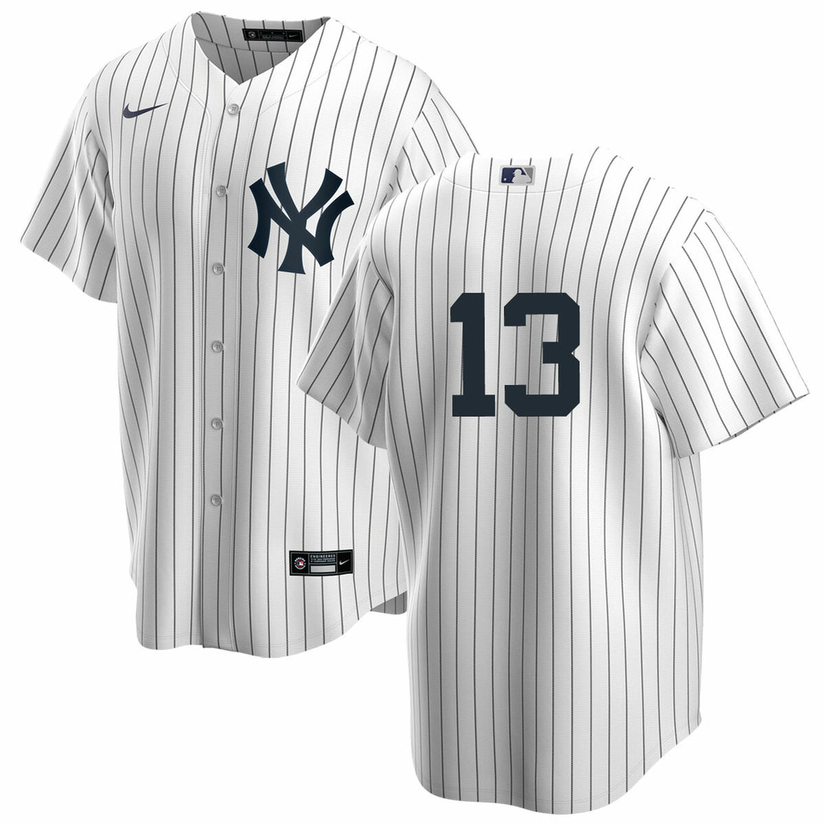 New York Yankees 13 Joey Gallo Mens Nike White Home Mlb Jersey No Name