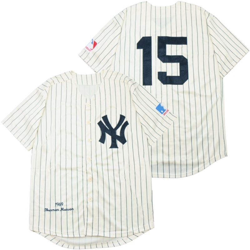 New York Yankees 15 Thurman Munson 2020 Mlb White Jersey