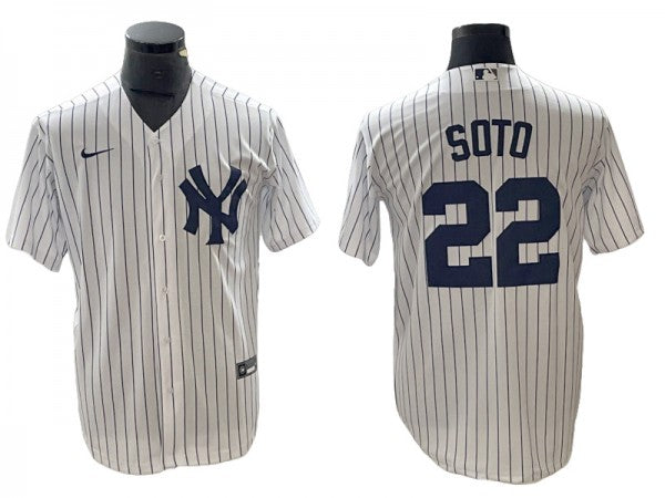 New York Yankees #22 Juan Soto Home Player Name Jersey White