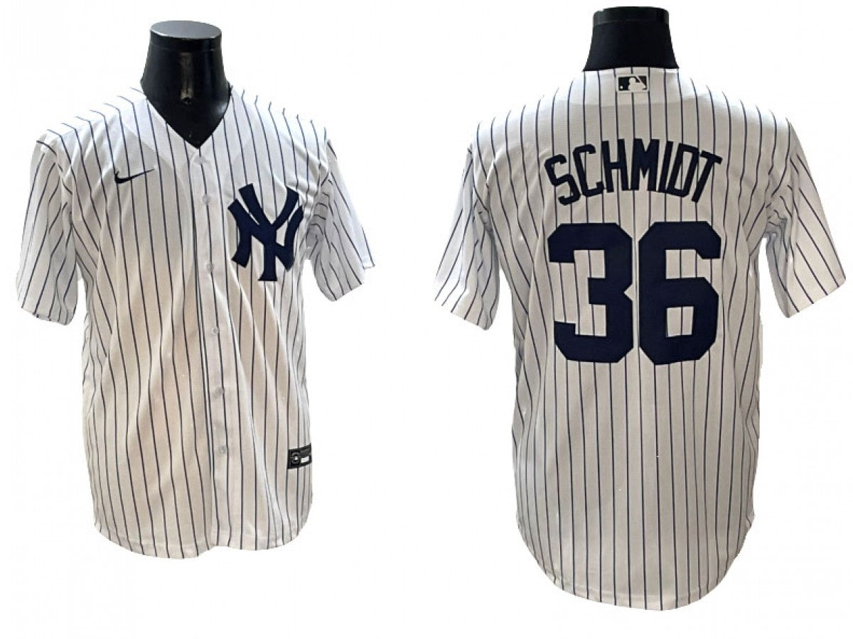 New York Yankees #36 Clarke Schmidt White Home Player Jersey