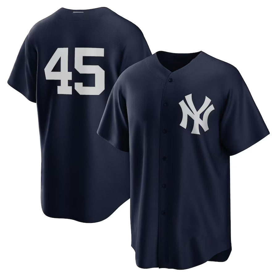 New York Yankees #45 Gerrit Cole Alternate Replica Player Name Jersey Navy Sti