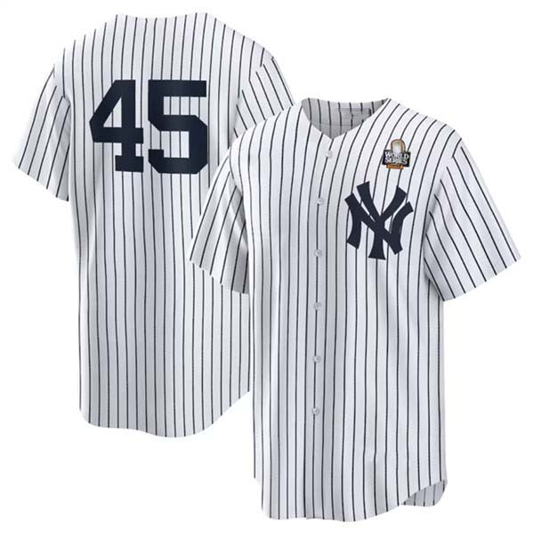 New York Yankees #45 Gerrit Cole White 2024 World Series Cool Base Stitched Base