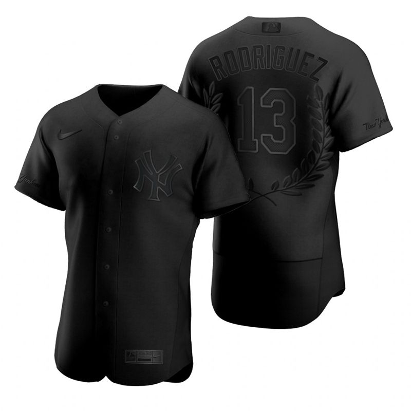 New York Yankees Alex Rodriguez 13 2020 Mlb Black Jersey