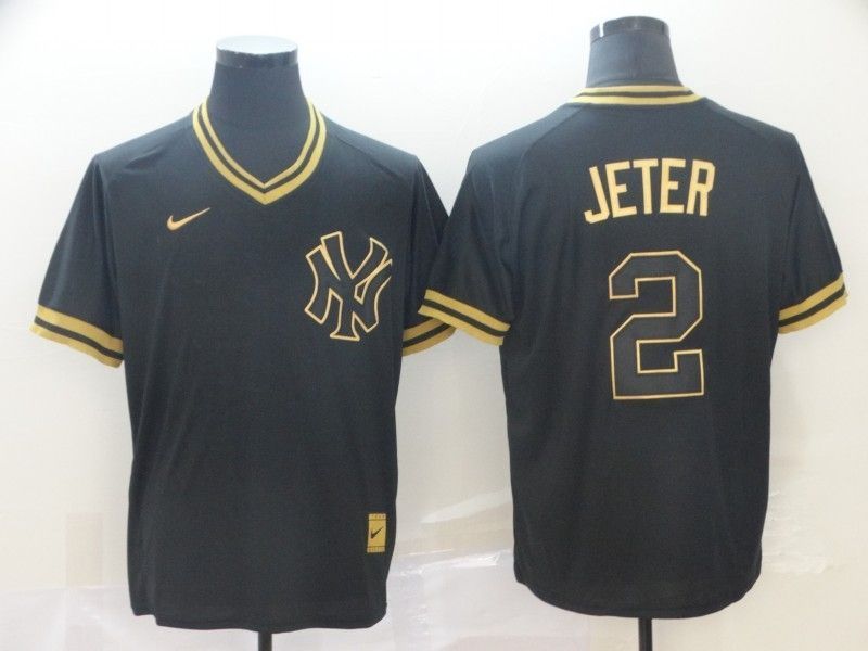 New York Yankees Derek Jeter 2 2020 Mlb Black Jersey