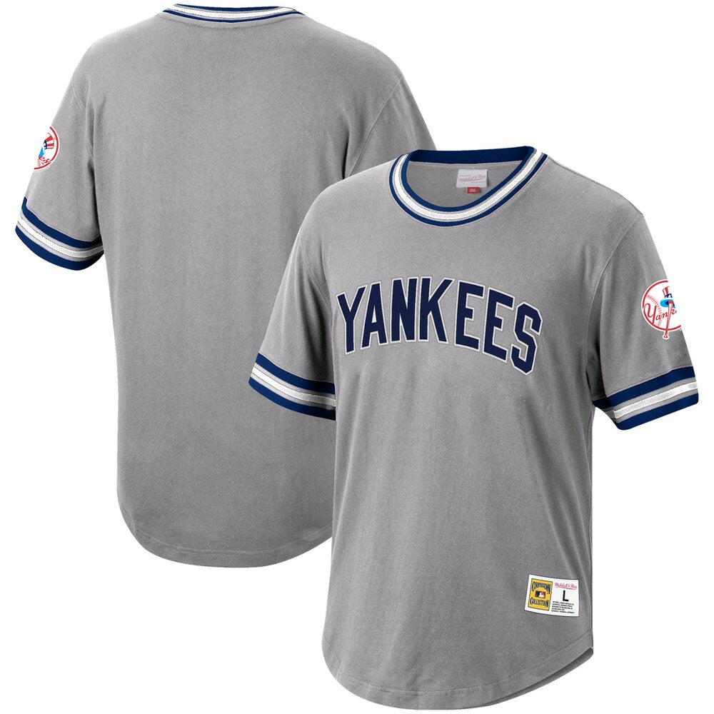 New York Yankees Mitchell Ness Cooperstown Collection Wild Pitch Jersey T shirt Gray