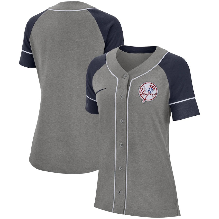 New York Yankees Nike Womens Classic Baseball Jersey Gray