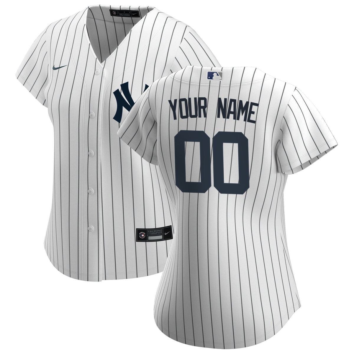 New York Yankees Nike Womens Home Replica Custom Jersey White