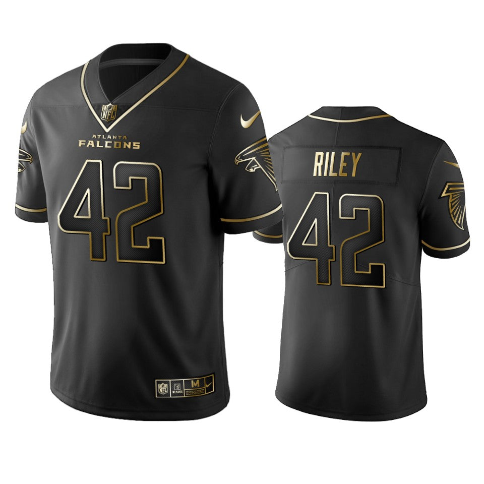 Nfl 100 Commercial Duke Riley Atlanta Falcons Black Golden Edition Vapor Untouchable Limited Jersey Mens