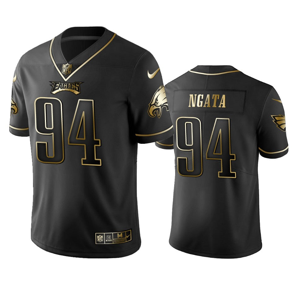 Nfl 100 Commercial Haloti Ngata Philadelphia Eagles Black Golden Edition Vapor Untouchable Limited Jersey Mens