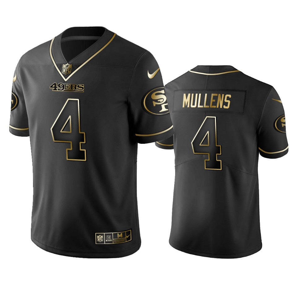 Nfl 100 Commercial Nick Mullens San Francisco 49ers Black Golden Edition Vapor Untouchable Limited Jersey Mens