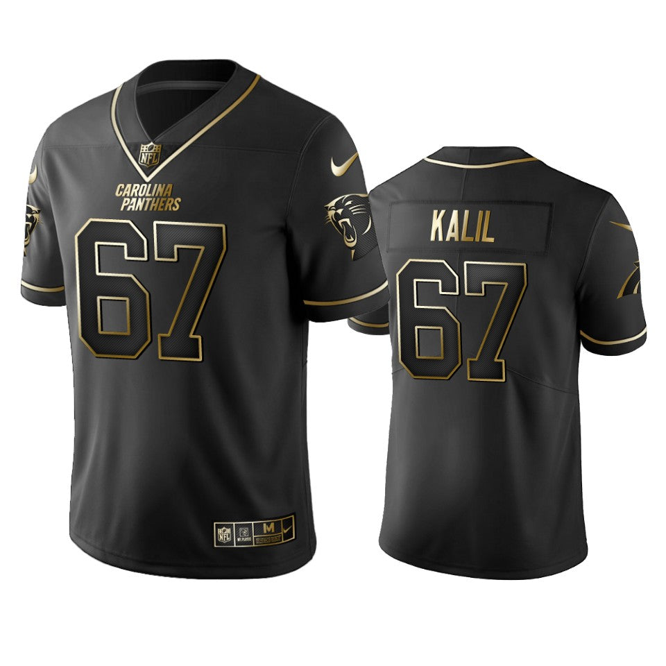 Nfl 100 Commercial Ryan Kalil Carolina Panthers Black Golden Edition Vapor Untouchable Limited Jersey Mens