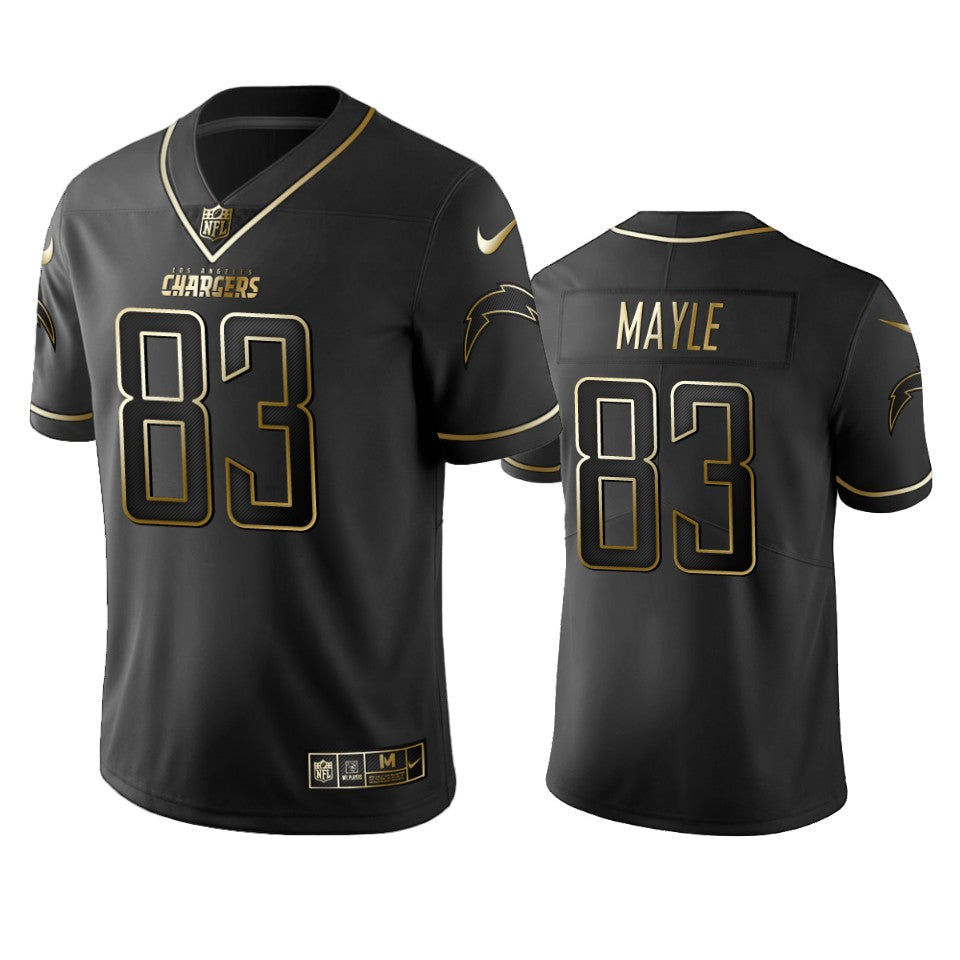 Nfl 100 Vince Mayle Los Angeles Chargers Black Golden Edition Vapor Untouchable Limited Jersey Mens