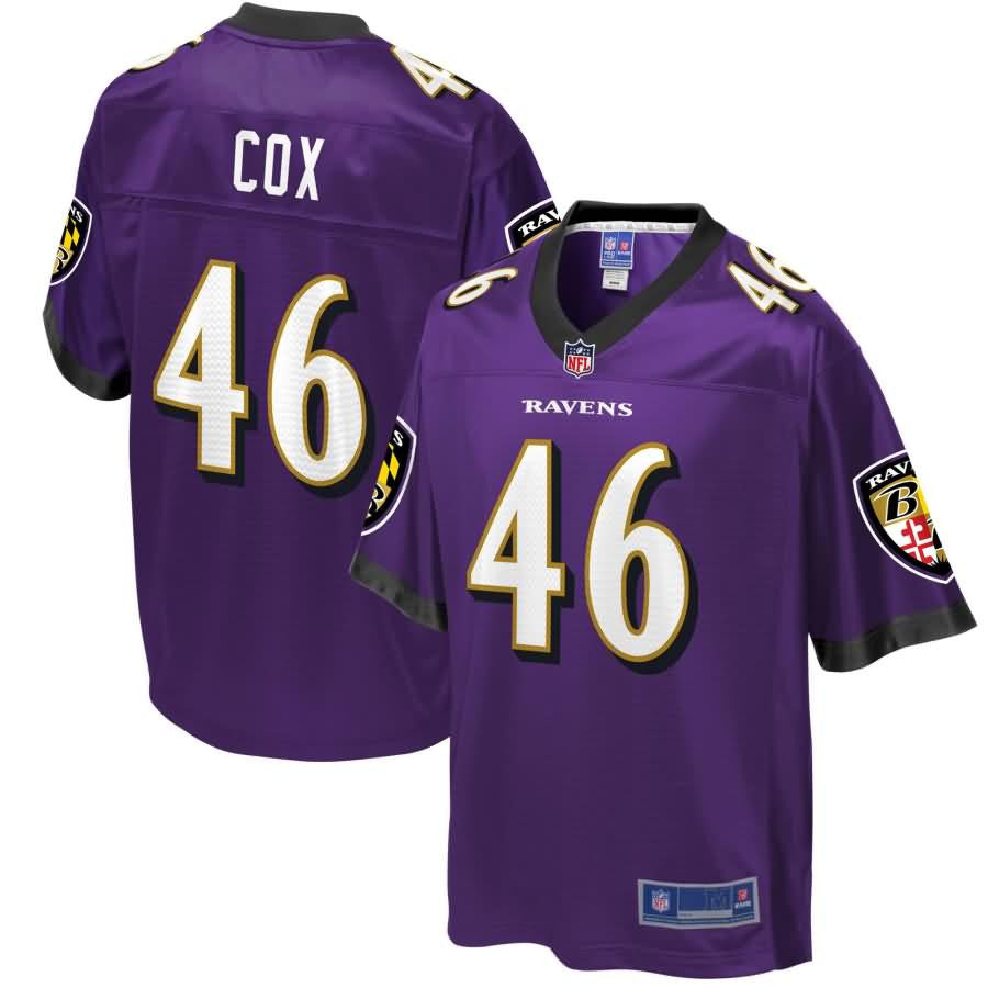 Nfl Pro Line Mens Baltimore Ravens Morgan Cox Team Color Jersey
