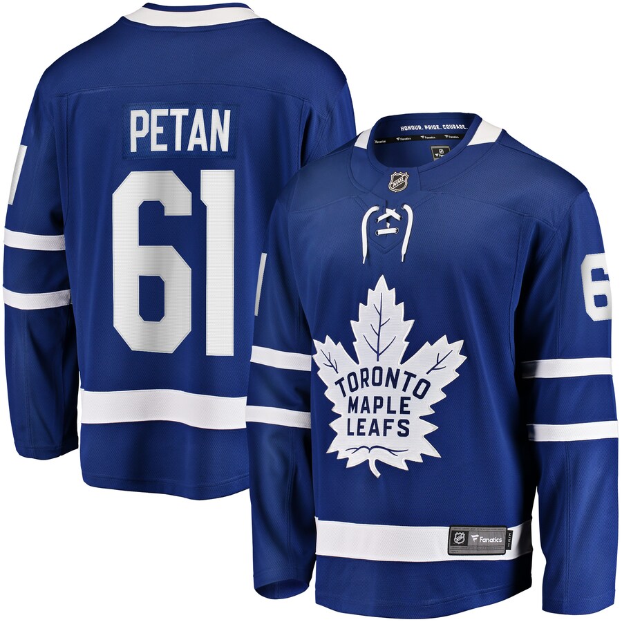 Nic Petan Toronto Maple Leafs Fanatics Branded Replica Player Jersey Blue