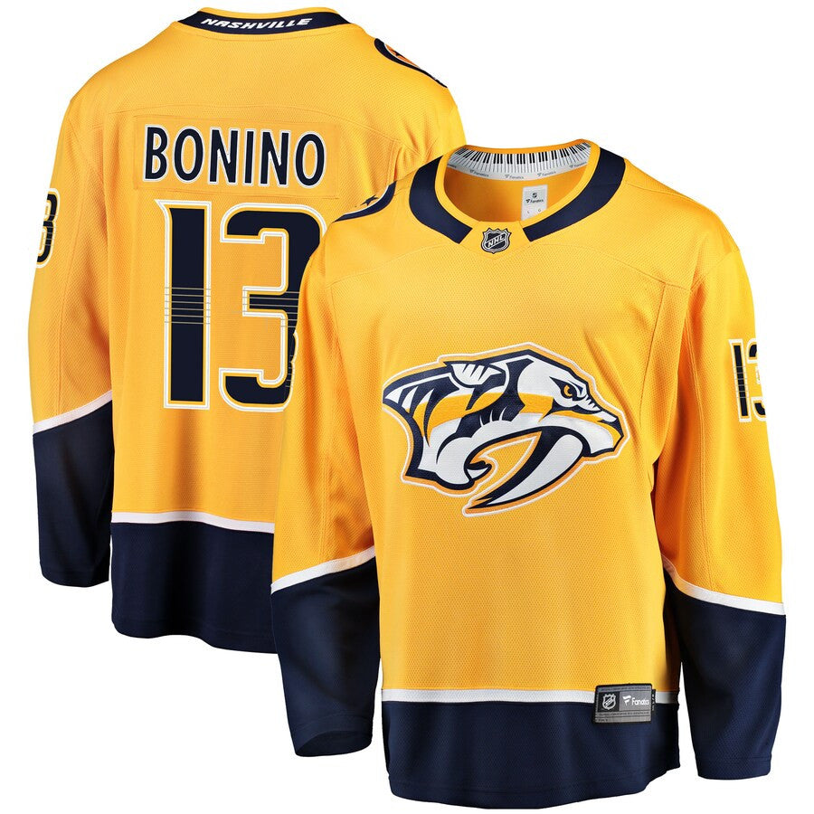 Nick Bonino Nashville Predators Fanatics Branded Breakaway Player Jersey Gold