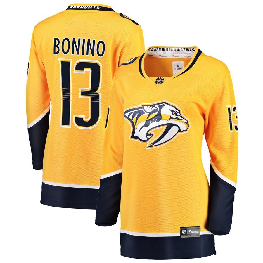 Nick Bonino Nashville Predators Fanatics Branded Womens Breakaway Player Jersey Gold