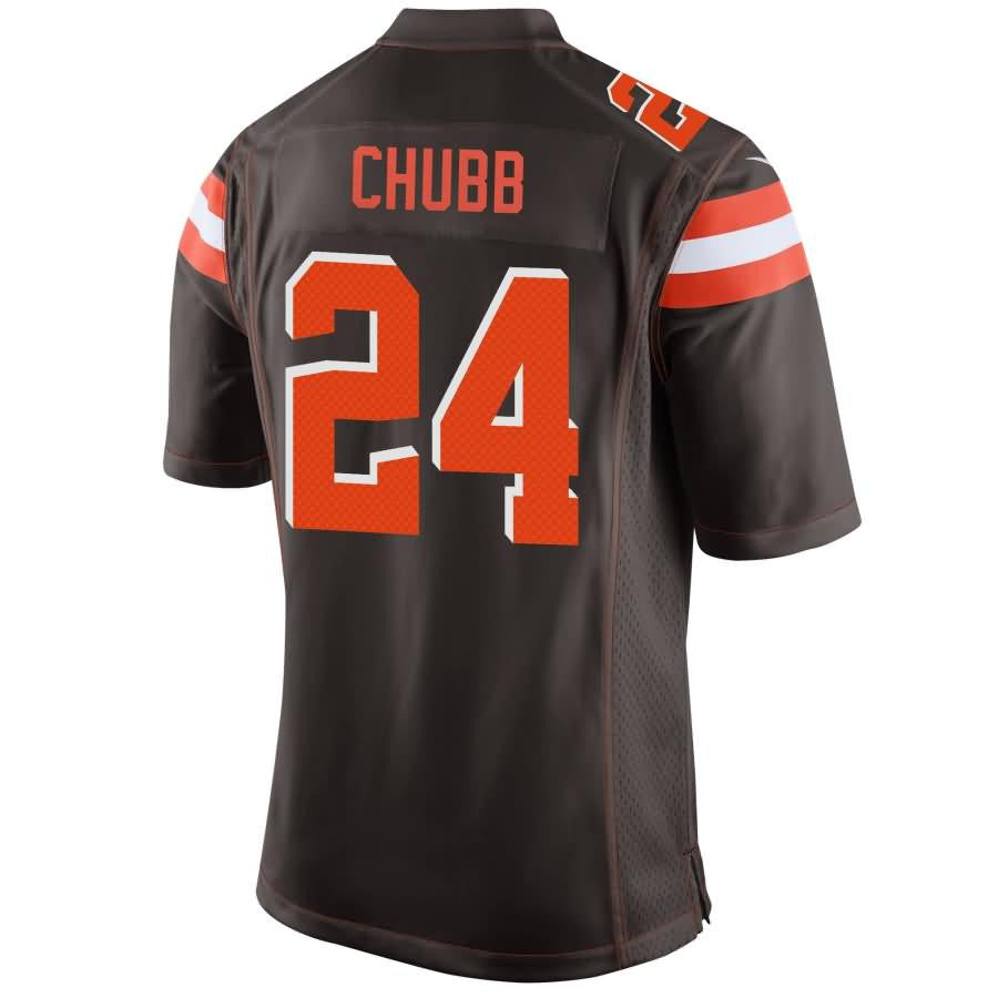 Nick Chubb Cleveland Browns 2018 Nfl Draft Pick Game Jersey Brown