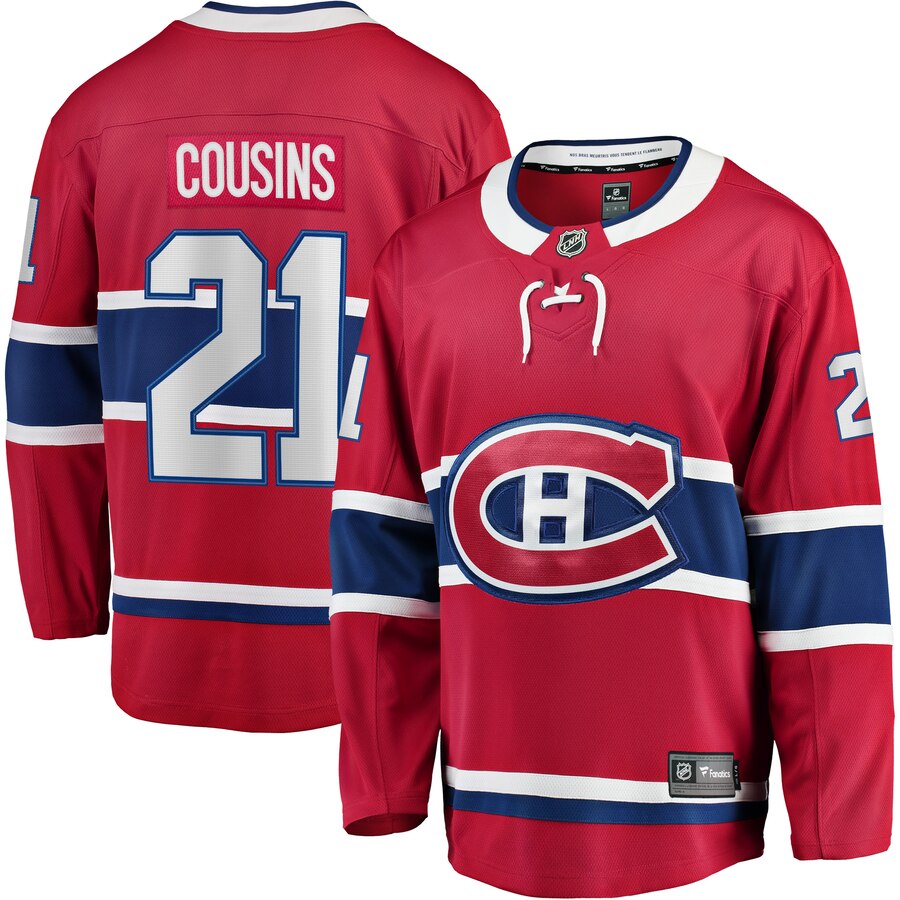 Nick Cousins Montreal Canadiens Fanatics Branded Home Breakaway Player Jersey Red