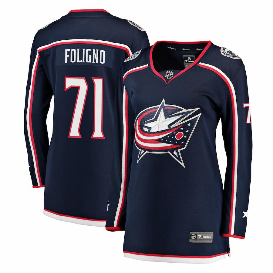 Nick Foligno Columbus Blue Jackets Fanatics Branded Womens Breakaway Jersey Navy