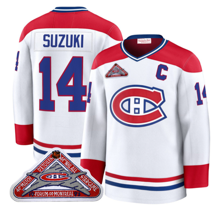 Nick Suzuki Jersey #14 Montreal Canadiens Timeless Premium Stitched 1992 Blue Li