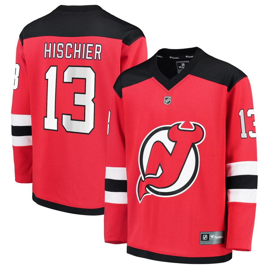 Nico Hischier New Jersey Devils Fanatics Branded Youth Replica Player Jersey Red
