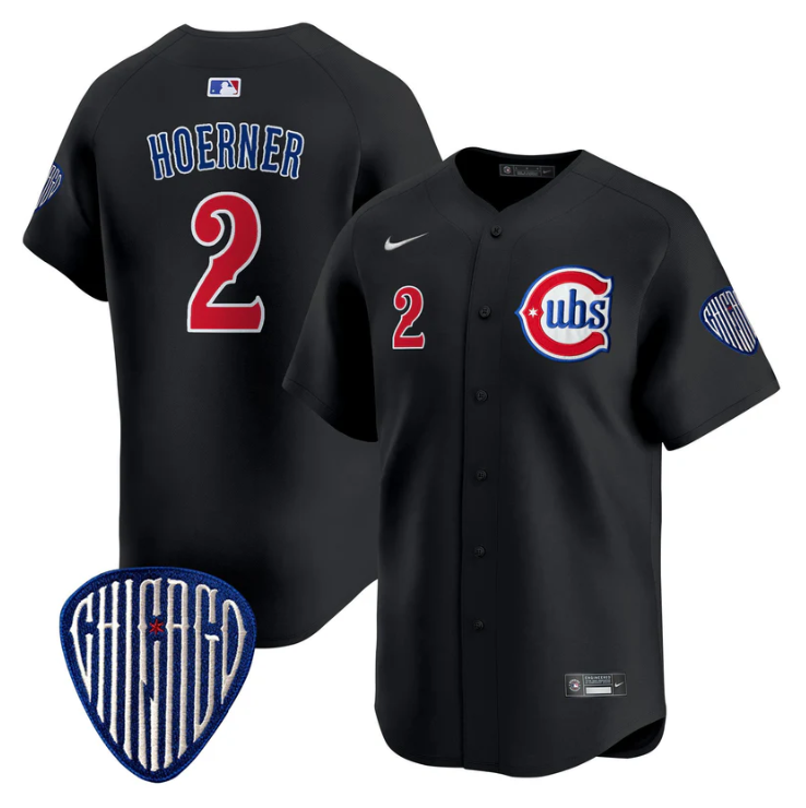 Nico Hoerner Jersey #2 Chicago Cubs Blue Alternate Vapor Premier Limited Stitche