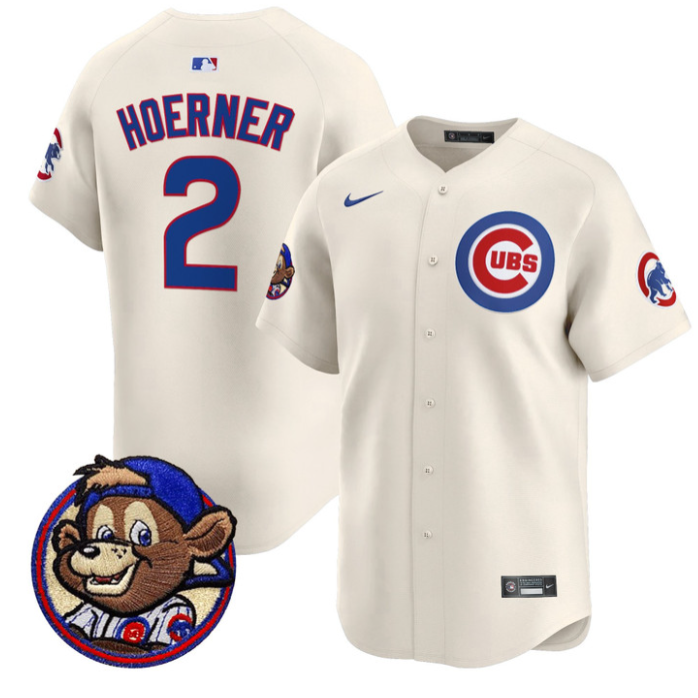 Nico Hoerner Jersey #2 Chicago Cubs Clark Patch Vapor Premier Limited Stitched C