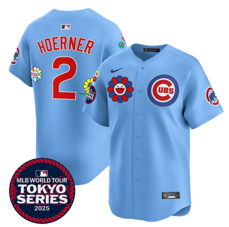 Nico Hoerner Jersey #2 Chicago Cubs Tokyo Series 2025 Vapor Premier Limited Stit