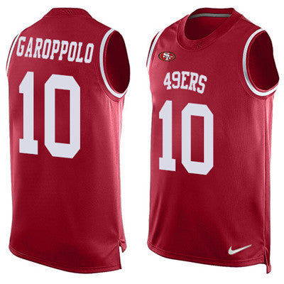 Nike 49ers 10 Jimmy Garoppolo Red Team Color Mens Stitched Nfl Limited Tank Top Jersey