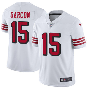 Nike 49ers 15 Pierre Garcon White Rush Mens Stitched Nfl Vapor Untouchable Limited Jersey