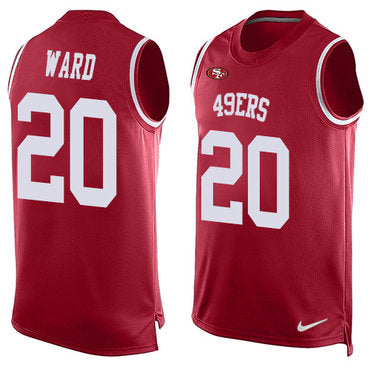Nike 49ers 20 Jimmie Ward Red Team Color Mens Stitched Nfl Limited Tank Top Jersey
