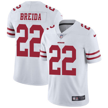 Nike 49ers 22 Matt Breida White Mens Stitched Nfl Vapor Untouchable Limited Jersey