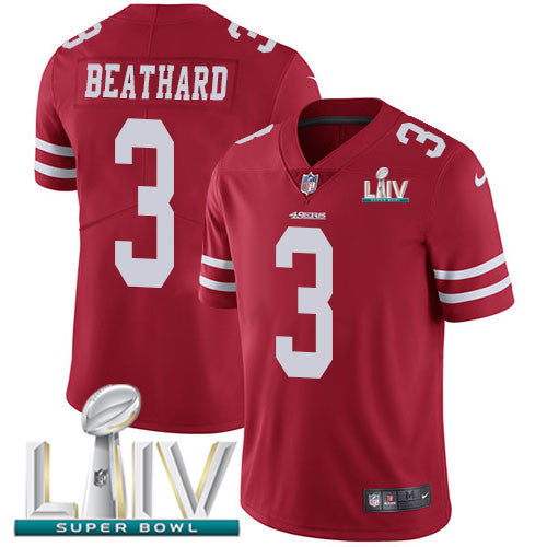 Nike 49ers 3 Cj Beathard Red Super Bowl Liv 2020 Team Color Mens Stitched Nfl Vapor Untouchable Limited Jersey