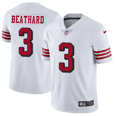 Nike 49ers 3 Cj Beathard White Rush Mens Stitched Nfl Vapor Untouchable Limited Jersey