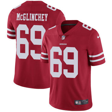 Nike 49ers 69 Mike Mcglinchey Red Team Color Mens Stitched Nfl Vapor Untouchable Limited Jersey