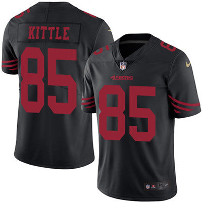 Nike 49ers 85 George Kittle Black Mens Stitched Nfl Limited Rush Jersey