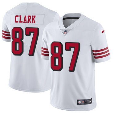 Nike 49ers 87 Dwight Clark White Rush Mens Stitched Nfl Vapor Untouchable Limited Jersey