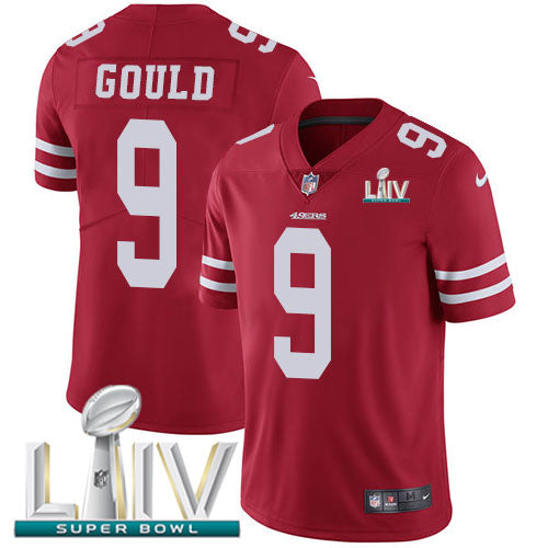 Nike 49ers 9 Robbie Gould Red Super Bowl Liv 2020 Team Color Mens Stitched Nfl Vapor Untouchable Limited Jersey