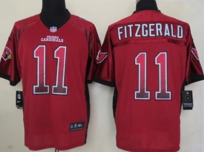 Nike Arizona Cardinals 11 Larry Fitzgerald Drift Fashion Red Elite Jersey