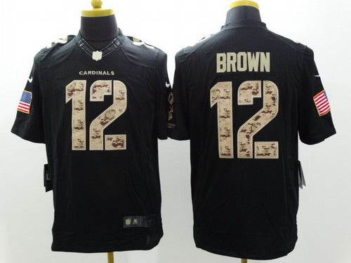 Nike Arizona Cardinals 12 John Brown Salute To Service Black Limited Jersey