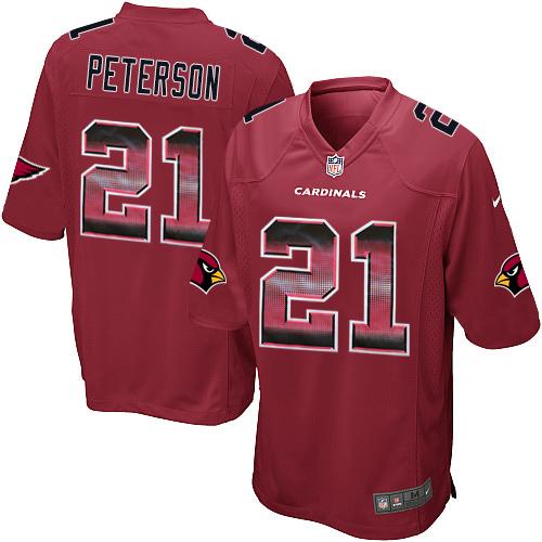 Nike Arizona Cardinals 21 Patrick Peterson Red Team Color Mens Stitched Nfl Limited Strobe Jersey
